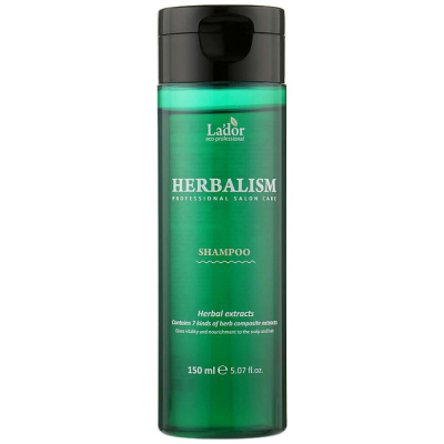 Слабокислотный травяной шампунь с аминокислотами Lador Herbalism Shampoo 150 мл