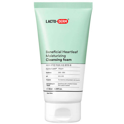 Пенка для умывания с пробиотиками LACTODERM Beneficial Heartleaf Moisturizing Cleansing Foam