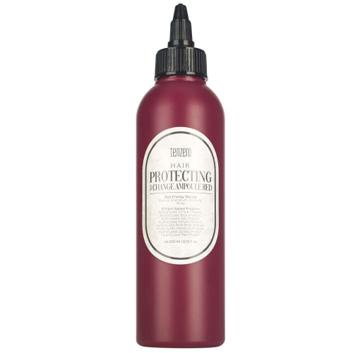 Защитная маска-филлер для повреждённых волос Tenzero Hair Protecting 3 Change Ampoule Red