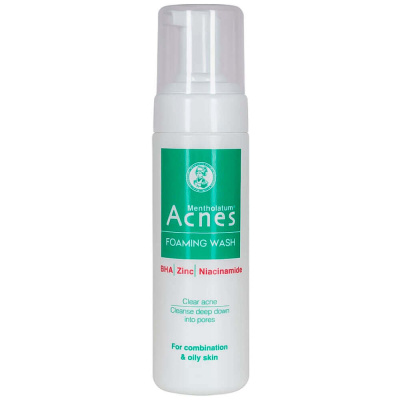 Кислородная очищающая пенка для проблемной кожи Mentholatum Acne Foaming Wash