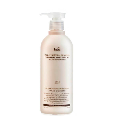 Бессульфатный органический шампунь с эфирными маслами Lador Triplex Natural Shampoo - 530 мл