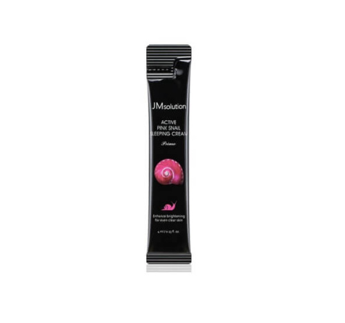 Обновляющая ночная маска с муцином улитки JMsolution Active Pink Snail Sleeping Cream Prime 1 шт