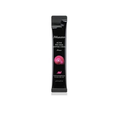 Обновляющая ночная маска с муцином улитки JMsolution Active Pink Snail Sleeping Cream Prime 1 шт
