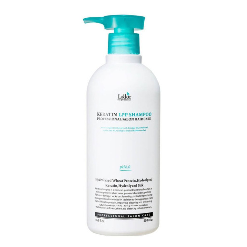 Бессульфатный протеиновый шампунь Lador Keratin LPP Shampoo 530 мл