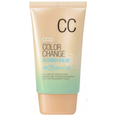 Матирующий СС-крем с цветовыми капсулами Welcos Lotus Color Change Blemish Balm SPF25 PA++