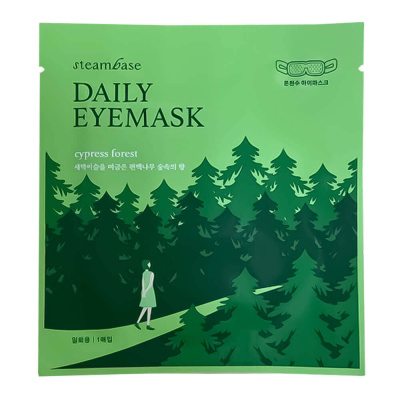 Согревающая маска для глаз с эффектом ароматерапии Steambase Daily Eyemask Cypress Forest
