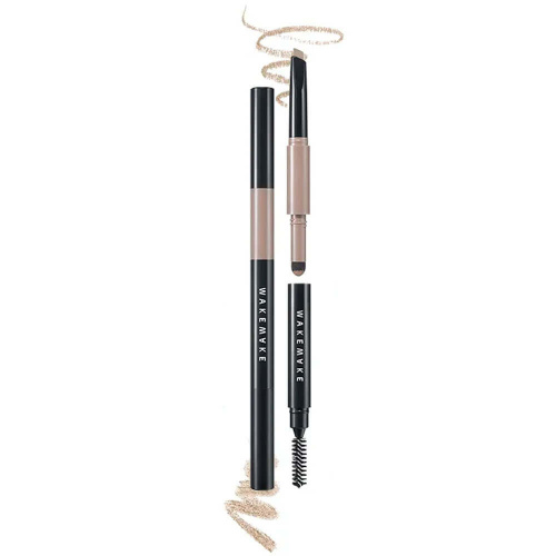 Двойной автоматический карандаш для бровей WAKEMAKE Powder Jet Dual Brow 08 Ash Brown