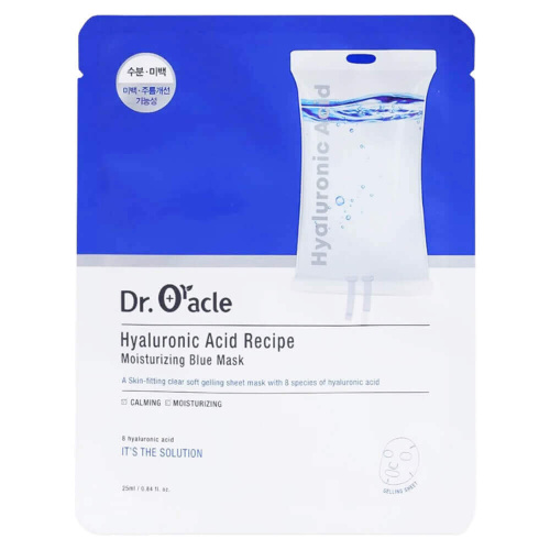 Ультратонкая увлажняющая тканевая маска Dr.Oracle Hyaluronic Acid Recipe Moisturizing Blue Mask