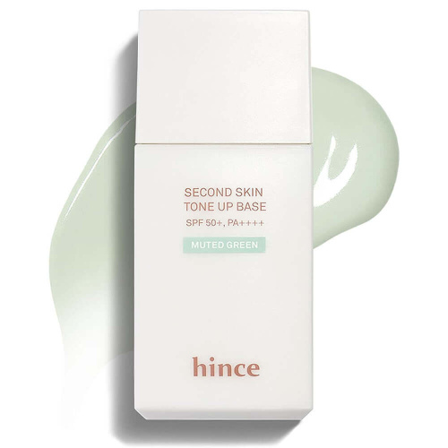 Тонирующая солнцезащитная база под макияж hince Second Skin Tone Up Base SPF50+ PA++++ Muted Green