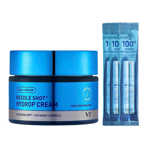 Набор для увлажнения с микроиглами и гиалуроновой кислотой VT Cosmetics Reedle Shot Hydrop Cream Set