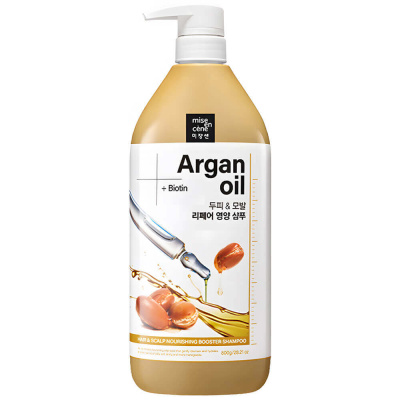 Питательный шампунь с аргановым маслом Mise En Scene Hair & Scalp Nourishing Booster Shampoo