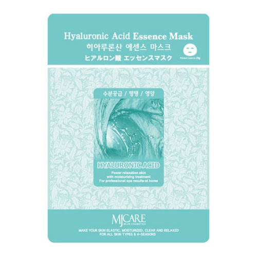 Тканевые маски для лица Mijin Essence Mask Hyaluronic Acid - Гиалуроновая кислота