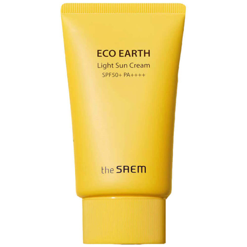 Лёгкий солнцезащитный крем для лица The Saem Eco Earth Power Light Sun Cream SPF50+ PA++++
