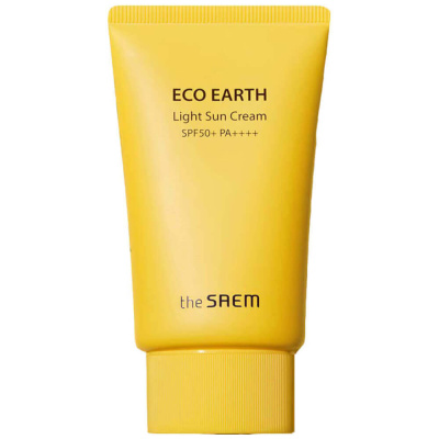 Лёгкий солнцезащитный крем для лица The Saem Eco Earth Power Light Sun Cream SPF50+ PA++++