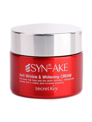 Антивозрастной пептидный крем для лица Secret Key Syn-Ake Anti Wrinkle & Whitening Cream