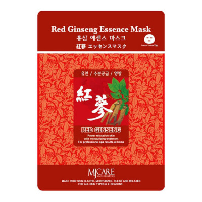Тканевые маски для лица Mijin Red Ginseng Essence Mask - Красный Женьшень
