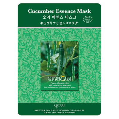 Тканевые маски для лица Mijin Cucumber Essence Mask - Огурец