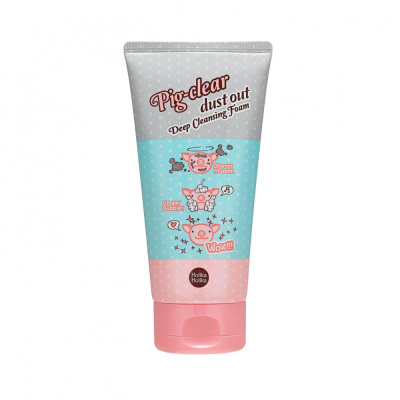 Пенка с коллагеном для глубокого очищения пор Holika Holika Pig-clear Dust Out Deep Cleansing Foam