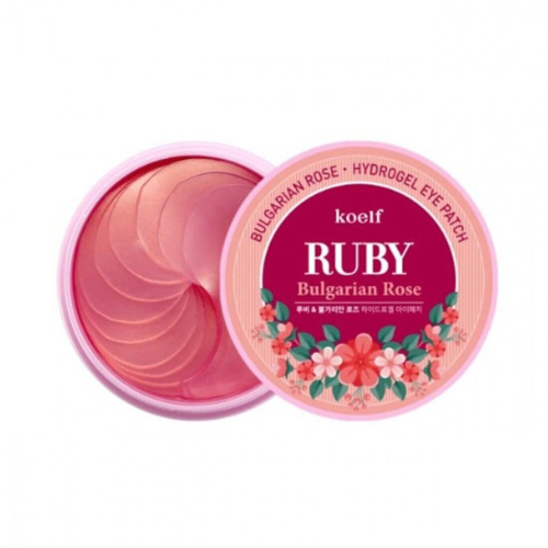 Гидрогелевые патчи для век с рубиновой пудрой и розой Koelf Ruby Bulgarian Rose Eye Patch