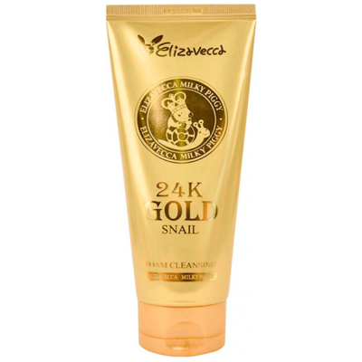 Пенка для умывания с муцином улитки и золотом Elizavecca 24k Gold Snail Cleansing Foam