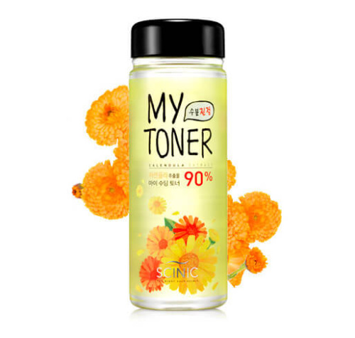 Лечебные тоники с 90% гидролатов трав и цветов Scinic My Toner - Календула (Calendula)
