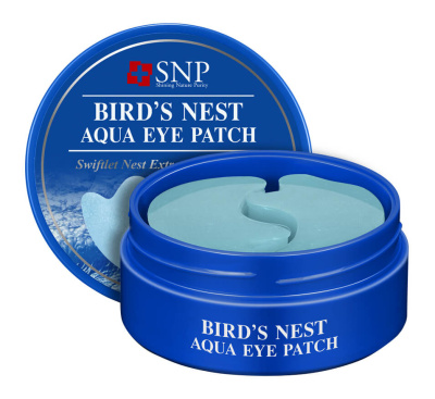 Омолаживающие гидрогелевые патчи с ласточкиным гнездом SNP Bird's Nest Aqua Eye Patch