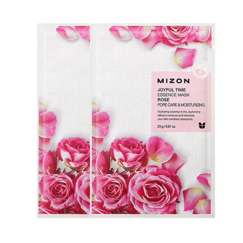 Увлажняющие тканевые маски для лица Mizon Joyful Time Essence Mask - Rose - Роза