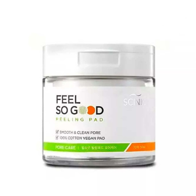 Очищающие пилинг-спонжи с PHA кислотами для сужения пор Scinic Feel So Good Peeling Pad