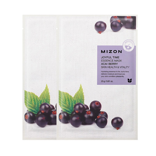 Увлажняющие тканевые маски для лица Mizon Joyful Time Essence Mask - Acai - Асаи