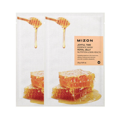 Увлажняющие тканевые маски для лица Mizon Joyful Time Essence Mask - Royal Jelly - Маточное молочко