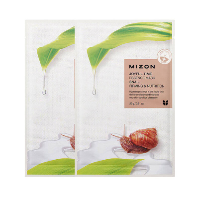 Увлажняющие тканевые маски для лица Mizon Joyful Time Essence Mask - Snail - Муцин улитки