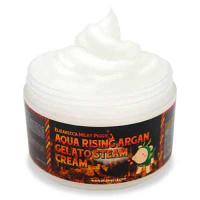 Питательный крем для лица с аргановым маслом Elizavecca Aqua Rising Argan Gelato Steam Cream