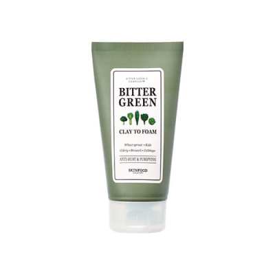 Глиняная пенка-маска для жирной кожи Skinfood Bitter Green Clay To Foam