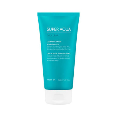 Пенка для жирной кожи Missha Super Aqua Oil Clear Cleansing Foam