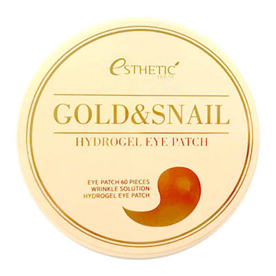 Гидрогелевые патчи для глаз с золотом и муцином улитки Esthetic House Gold Snail Hydrogel Eye Patch
