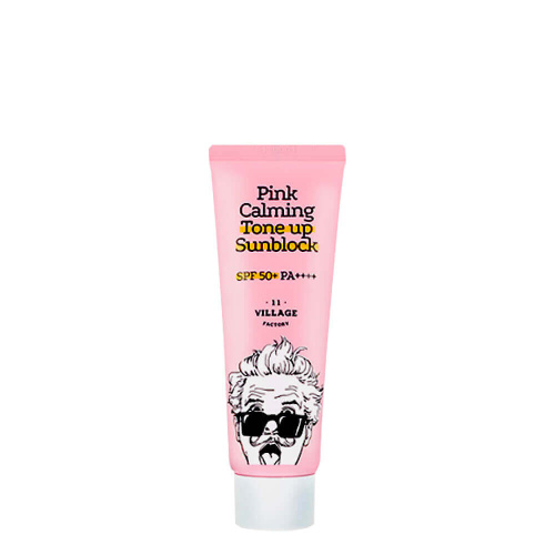 Санблок для проблемной и чувствительной кожи Village 11 Factory Pink Calming Sun Block SPF50+ PA++++ 25 мл