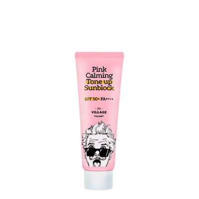 Санблок для проблемной и чувствительной кожи Village 11 Factory Pink Calming Sun Block SPF50+ PA++++ 25 мл