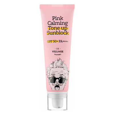 Санблок для проблемной и чувствительной кожи Village 11 Factory Pink Calming Sun Block SPF50+ PA++++ 50 мл