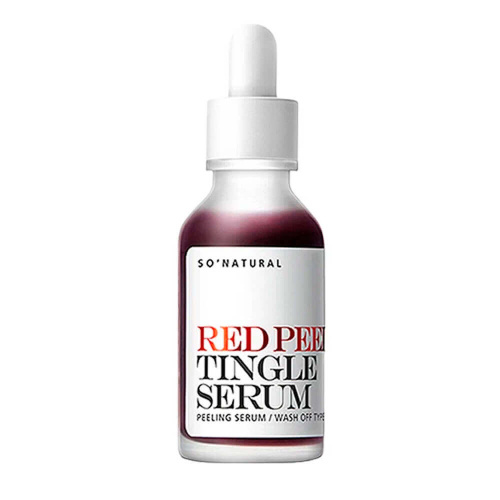 Кислотная сыворотка с тингл-эффектом So Natural Red Peel Tingle Serum 35 мл