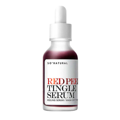 Кислотная сыворотка с тингл-эффектом So Natural Red Peel Tingle Serum 35 мл