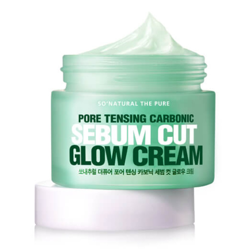 Увлажняющий крем для сужения пор So'Natural Pore Tensing Carbonic Sebum Cut Glow Cream