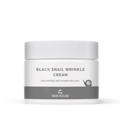 Крем против морщин с муцином улитки и черными бобами The Skin House Black Snail Wrinkle Cream