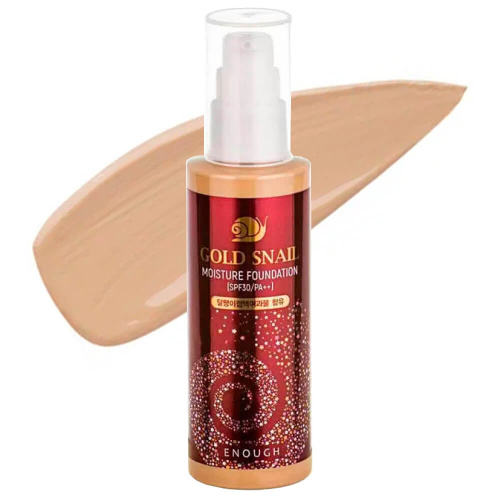 Омолаживающий тональный крем с муцином улитки Enough Gold Snail Moisture Foundation SPF30 Тон 13(К)