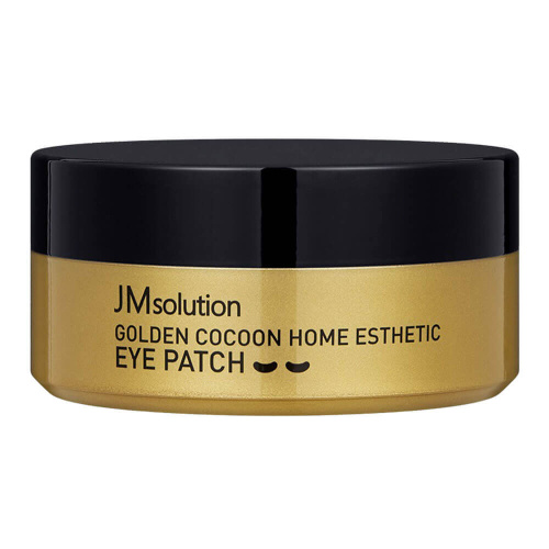 Гидрогелевые патчи с шёлком и золотом JMsolution Golden Cocoon Home Esthetic Eye Patch