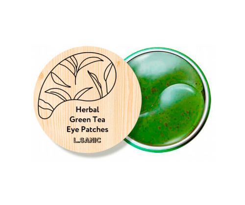 Гидрогелевые патчи с экстрактом зеленого чая L'SANIC Herbal Green Tea Hydrogel Eye Patches