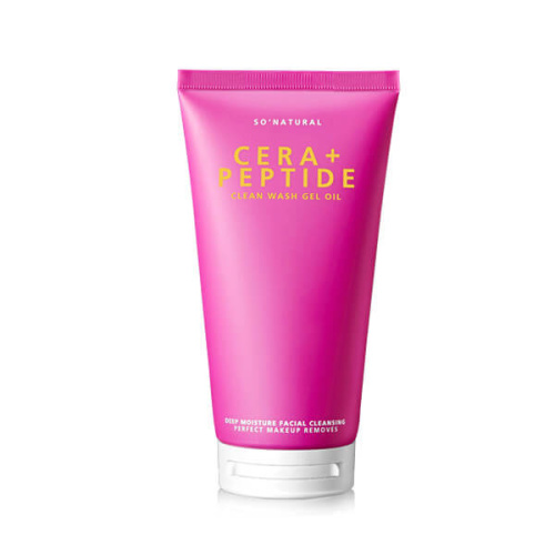 Очищающий гель-масло с пептидами и керамидами So'Natural Cera+Peptide Clean Wash Gel Oil