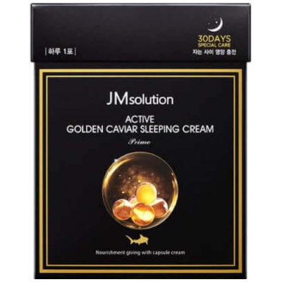 Ночная маска с золотом и икрой JMsolution Active Golden Caviar Sleeping Cream Prime 30 шт