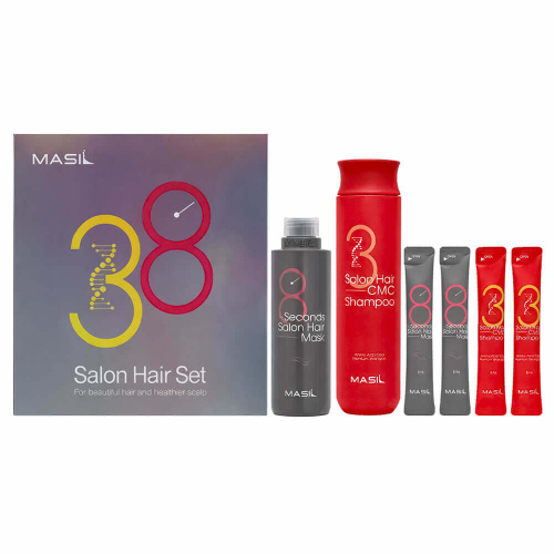 Набор для восстановления волос с кератином и коллагеном Masil Salon Hair Set