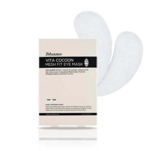 Витаминные тканевые патчи с протеинами шелкопряда JMSolution Vita Cocoon Mesh Fit Eyes Mask