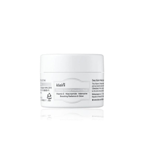 Витаминная маска для сияния кожи Dear, Klairs Freshly Juiced Vitamin E Mask 15 ml.